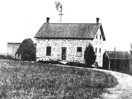 Historic photo of Josef Graff homestead house in Addison Wisconsin