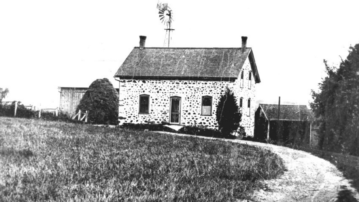 Historic photo of Josef Graff homestead house in Addison Wisconsin
