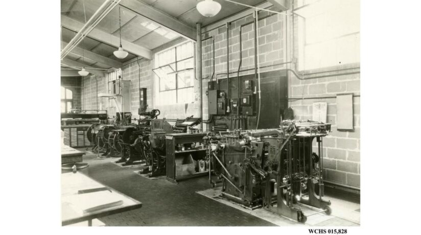 1929 Washington County Publishing newspaper printing in West Bend, Wisconsin