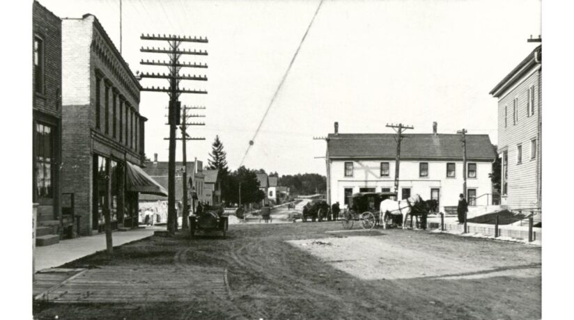 1910 Historic Main Street Slinger in Early Washington County, Wisconsin