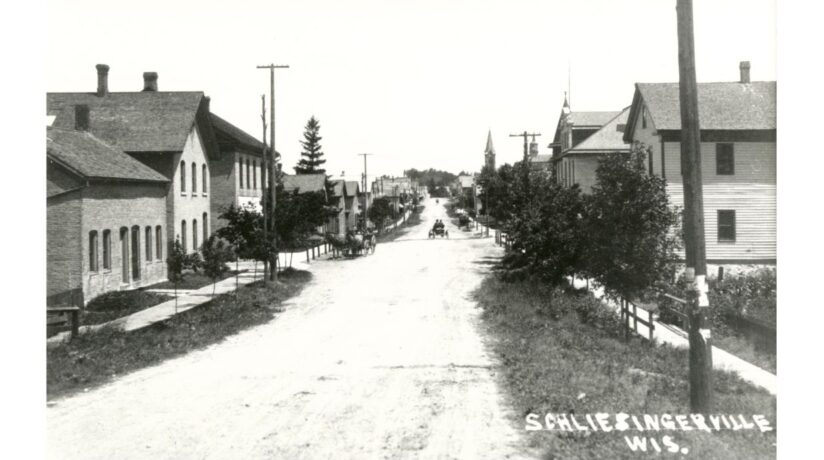 1910 LaCrosse Railroad Tracks in Early Washington County near Slinger, Wisconsin