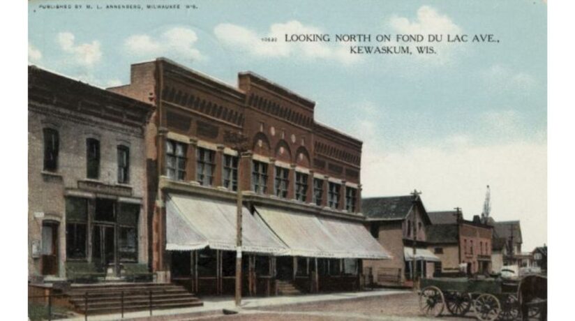 Businesses on Kewaskum’s Main Street in Washington County, Wisconsin