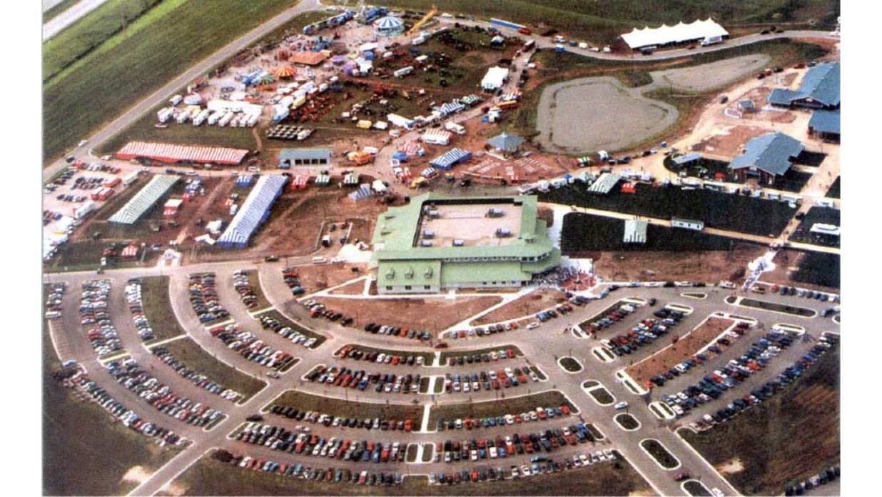 1999 Fairgrounds with The Tower Heritage Center home to the Washington County Historical Society in West Bend, Wisconsin