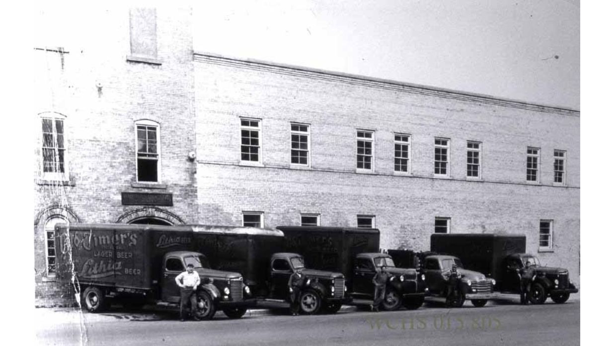 Delivery Trucks of the Brewery in Washington County, with The Tower Heritage Center