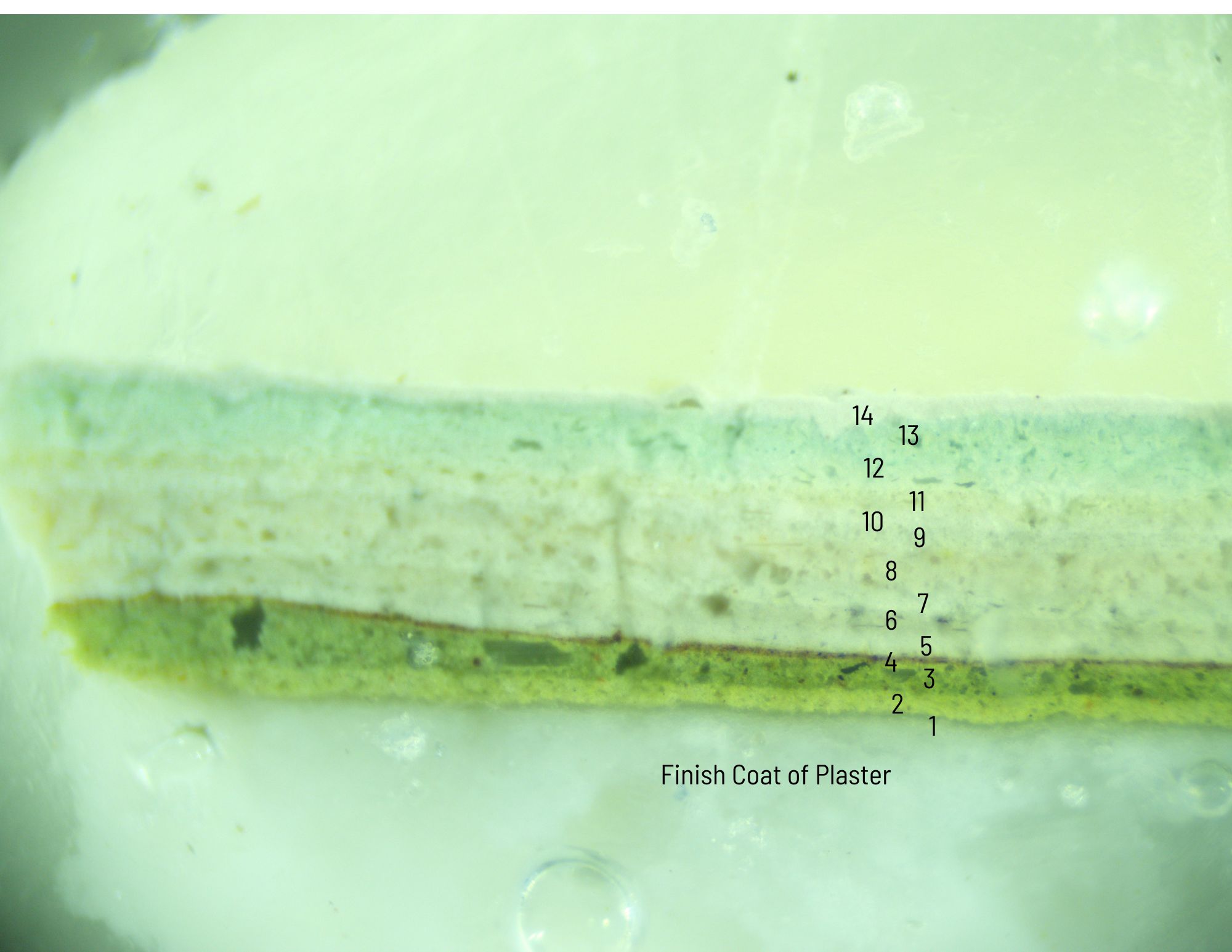 Paint sample analysis of the 1889 Courthouse researched during historic building preservation efforts