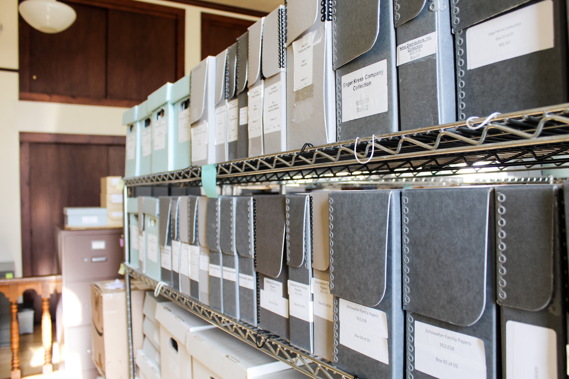 Historic records in the Research Center and Archive of The Tower Heritage Center in Washington County, Wisconsin