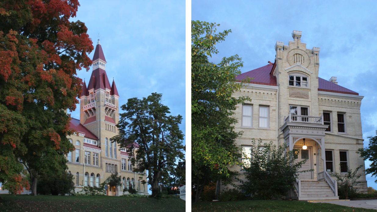 1889 Courthouse and 1886 Jailhouse of The Tower Heritage Center in West Bend, Wisconsin