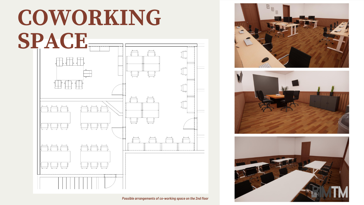 Coworking space in the 1889 Courthouse