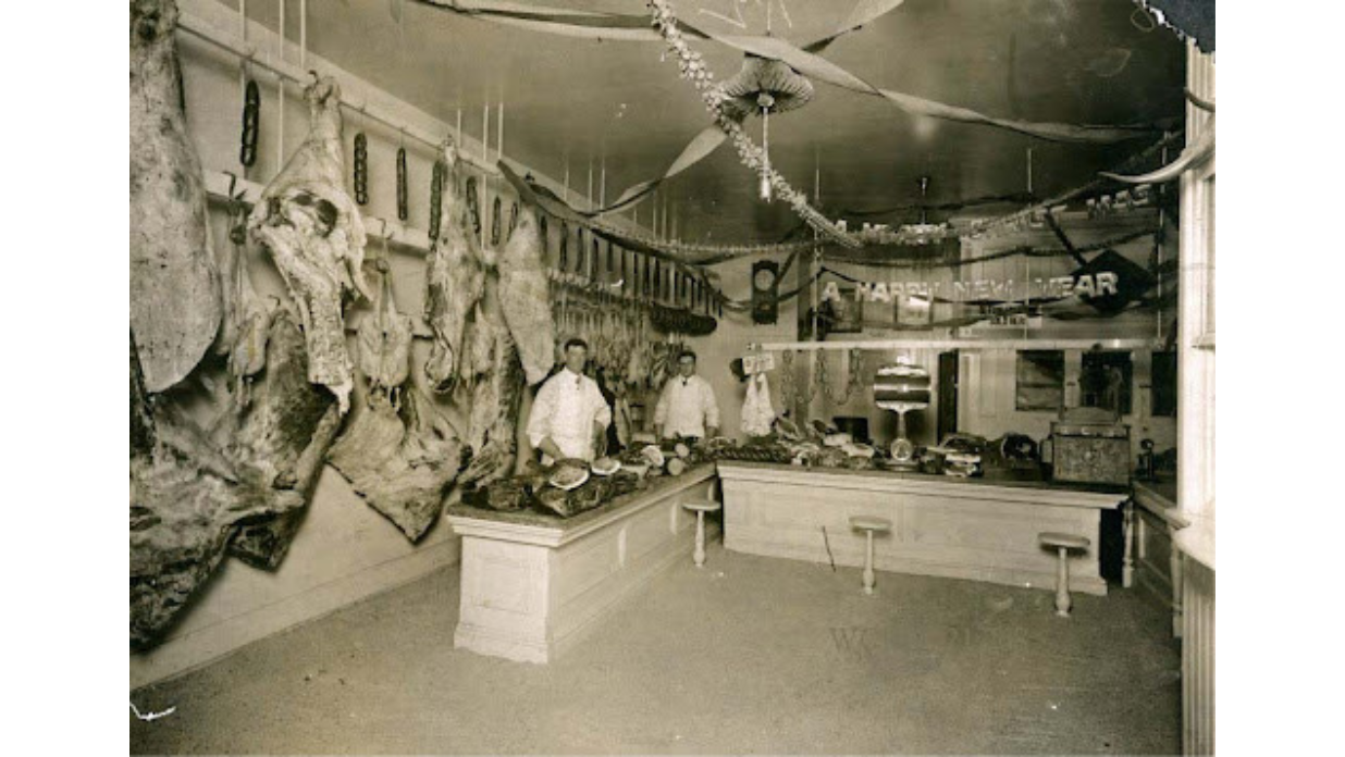 Meat market during the holidays with The Tower Heritage Center in Washington County, WI