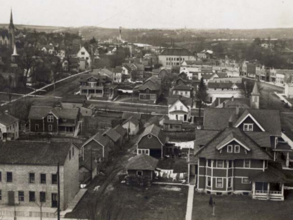 View of the city of West bend from the 1889 Courthouse