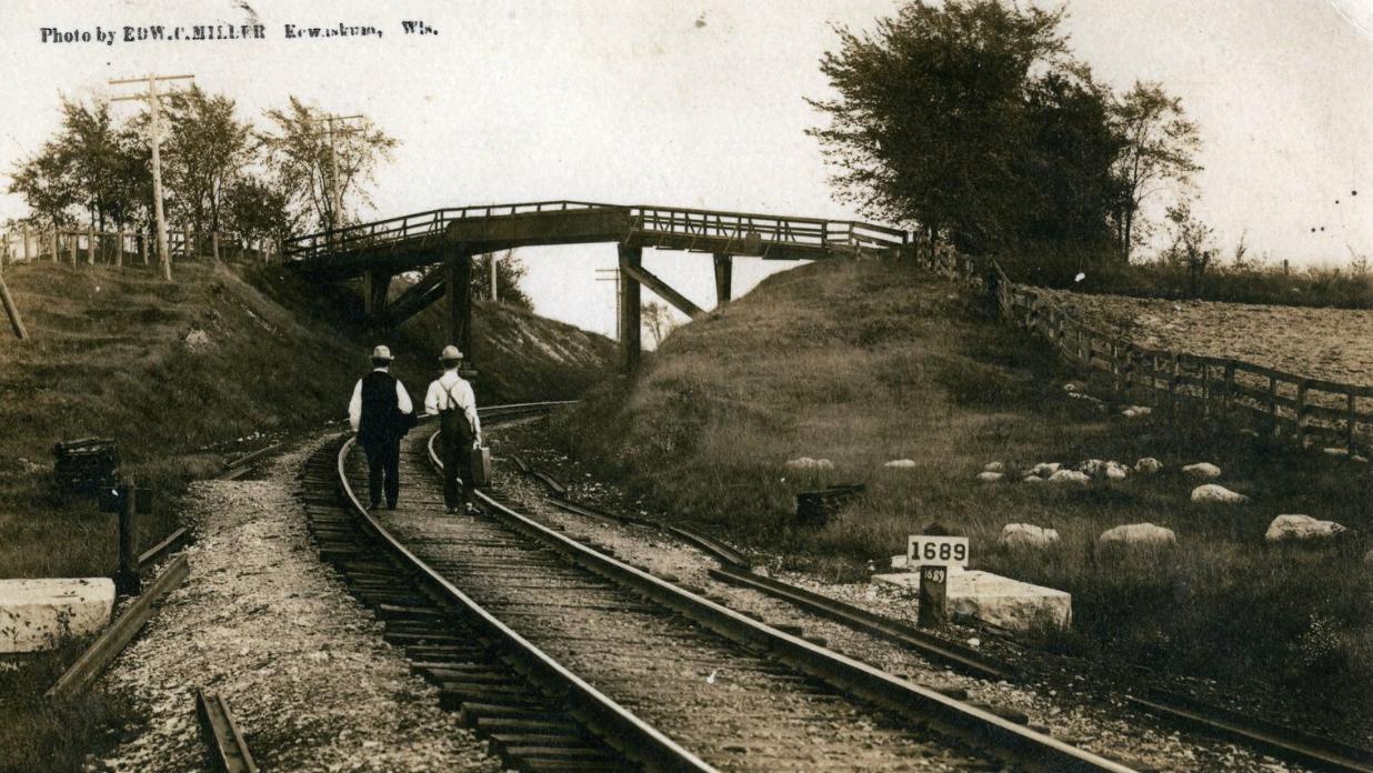 The Chicago and Northwestern Railroad Tracks in Young America