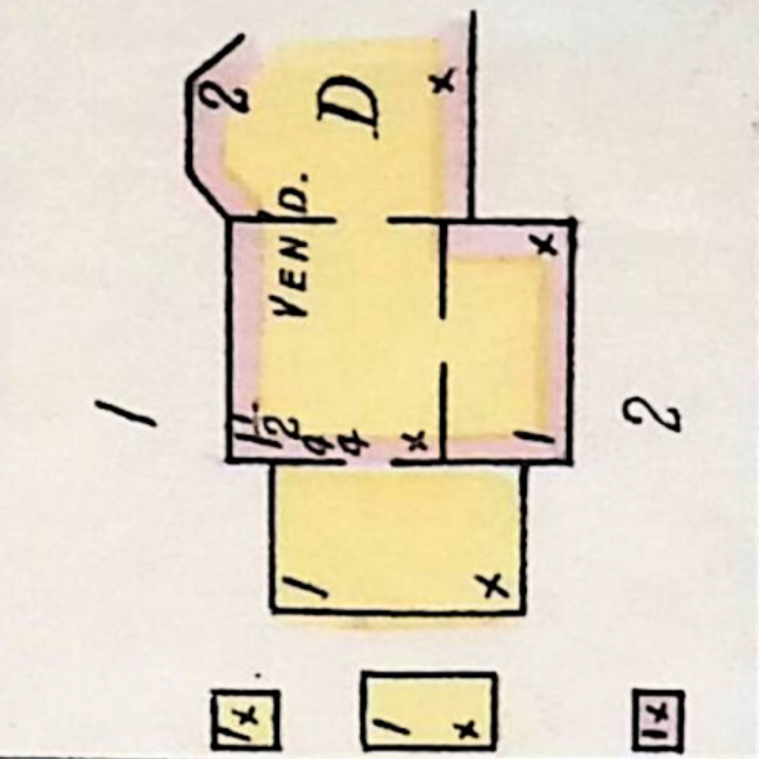 Historic Sandborn map of the 1865 Frisby House in Wisconsin