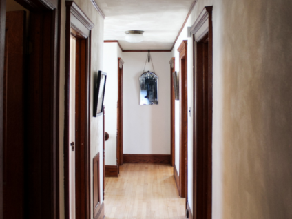 Hallway in the 1912 Arts and Crafts historic Schwartz Family House