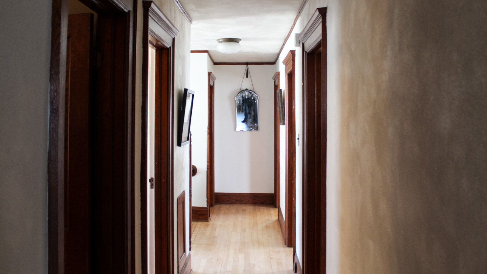 Hallway in the 1912 Arts and Crafts historic Schwartz Family House