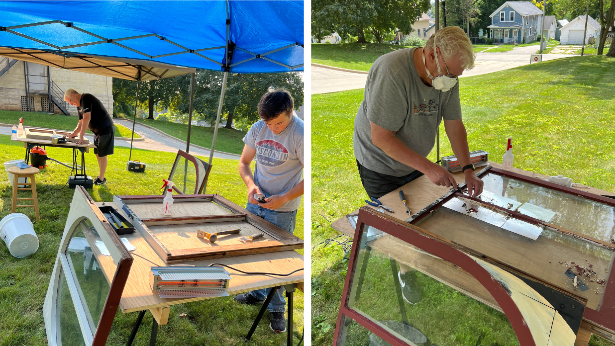 Removing paint from historic wood windows