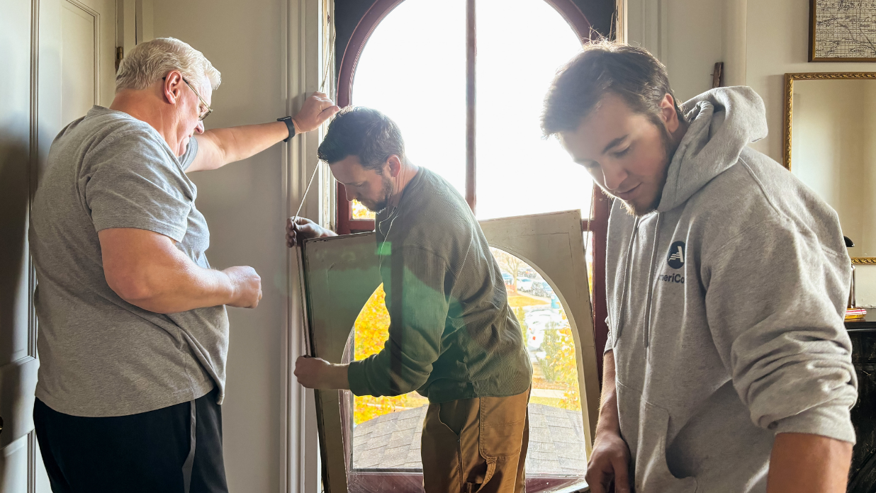 Reinstalling sash cords while restoring wood windows