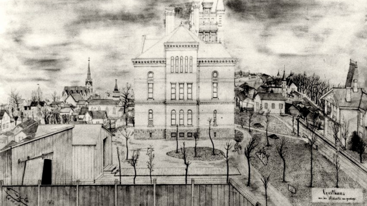 Visit the 1886 Jailhouse and see this sketch in Wisconsin's historic building