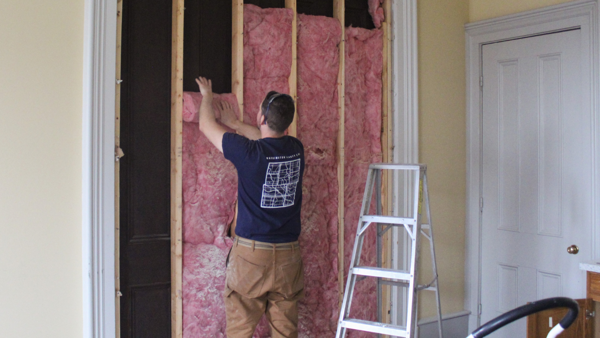 Historic pocket doors in Victorian house