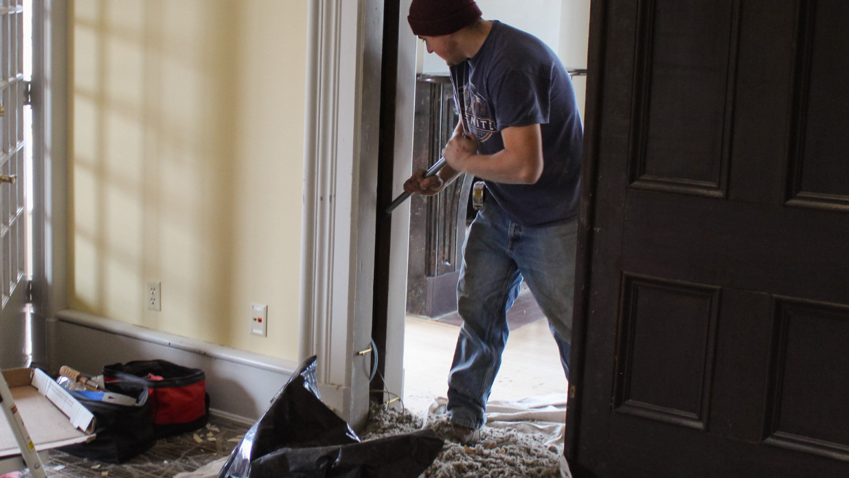 Restoring historic house pocket doors in Wisconsin