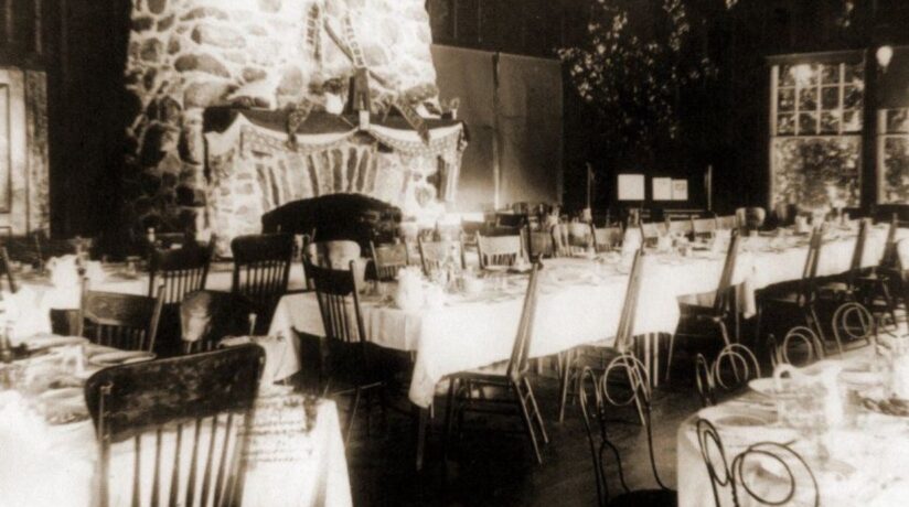Historic dinning room of Timmer's resort in West Bend, Wisconsin
